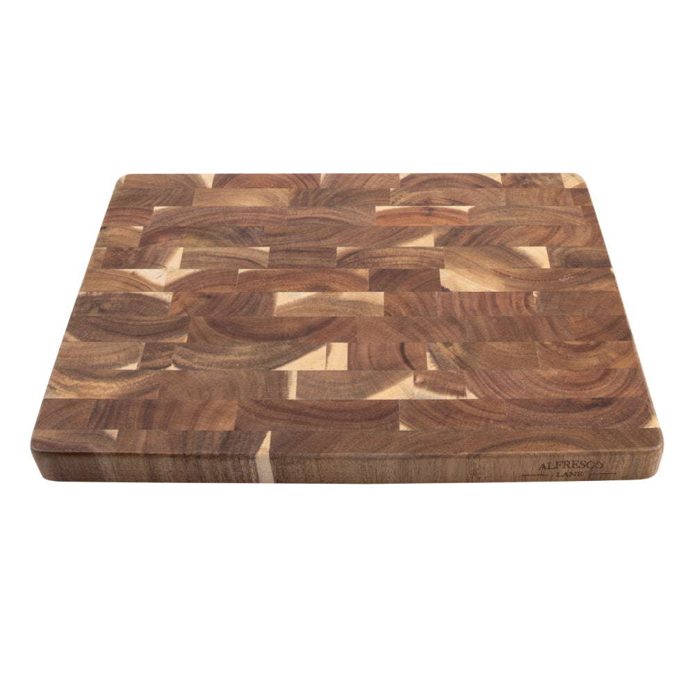 Alfresco Lane Acacia Wood End Grain Cutting Board 40 x 30 x 3cm