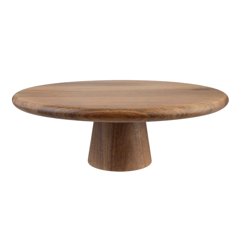 Alfresco Lane Acacia Wood Footed Cake Stand 30cm x 10.5cm