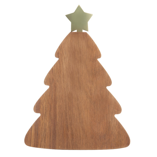Ladelle Noelle Acacia Wood Tree Board & Spreader