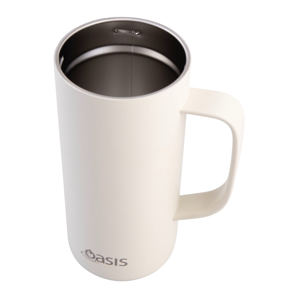 Oasis Stainless Steel Double Wall Insulated Coffee Press 4 Cup Alabaster