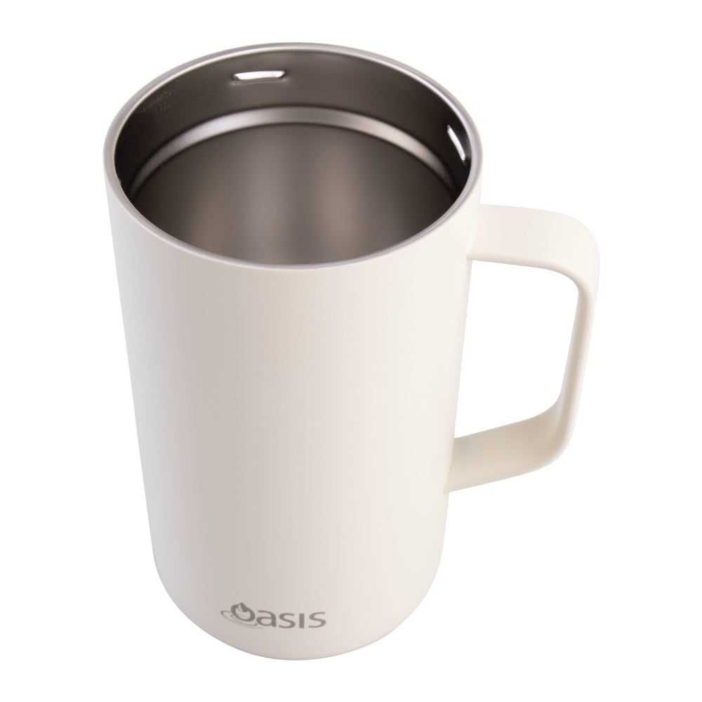 Oasis Stainless Steel Double Wall Insulated Coffee Press 8 Cup Alabaster