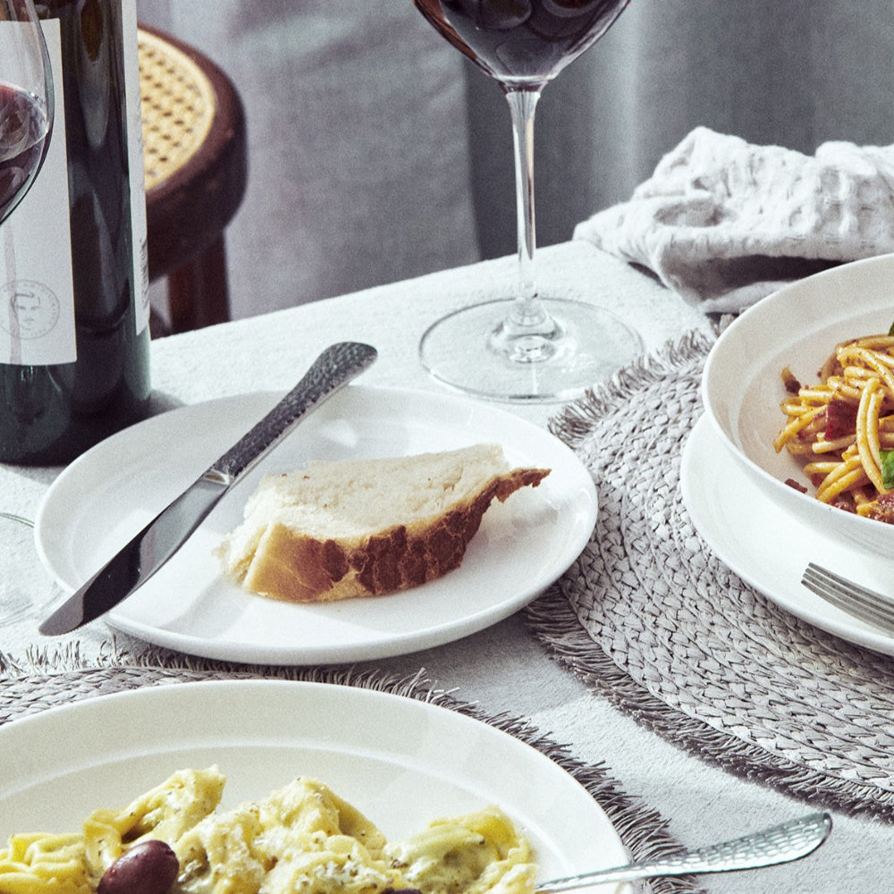 Salt & Pepper Edge Side Plates 20cm - Set of 6