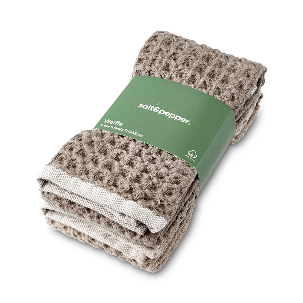 Salt & Pepper Waffle Tea Towel Set of 2