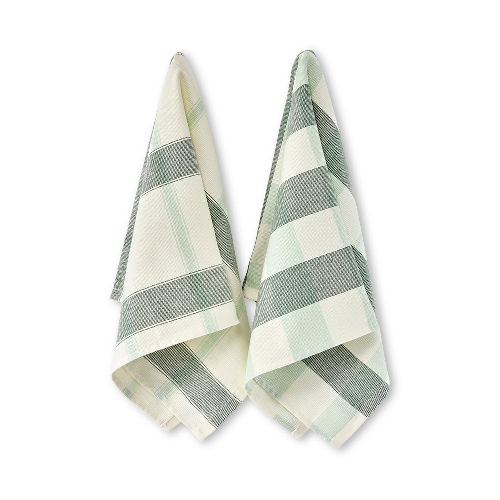 Salt & Pepper Check Tea Towel Set of 2