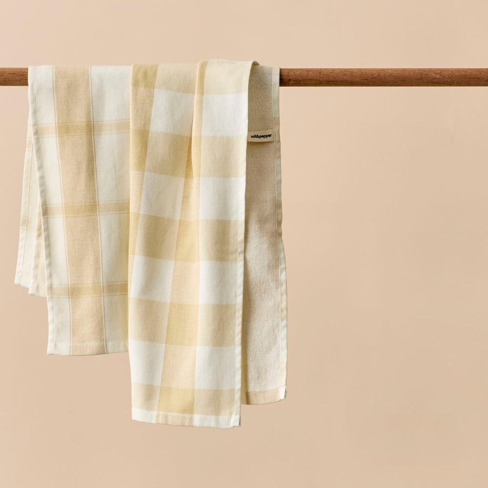Salt & Pepper Check Tea Towel Set of 2