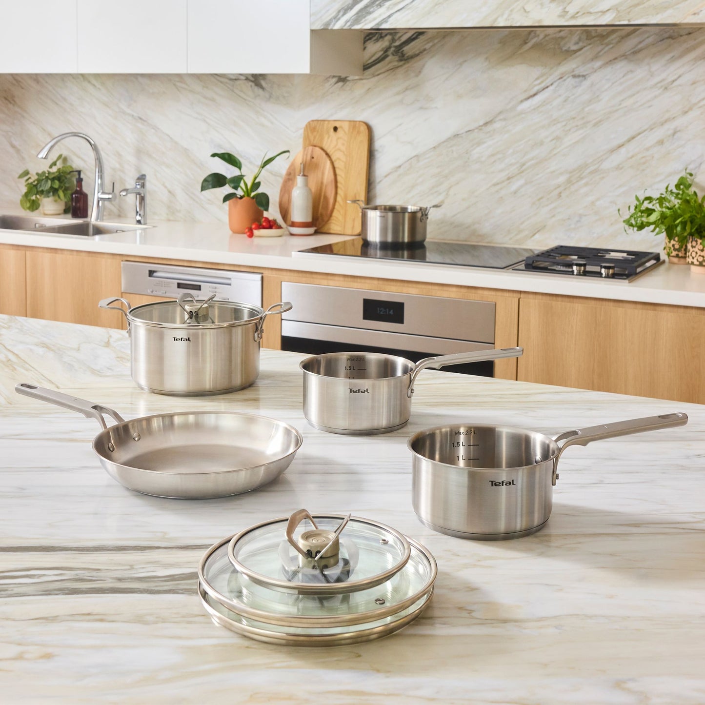 Tefal Space+ Extreme Induction Stainless Steel Stewpot 20cm & Lid