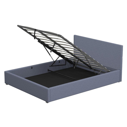 Milano Decor Luxury Gas Lift Bed With Headboard Charcoal - House