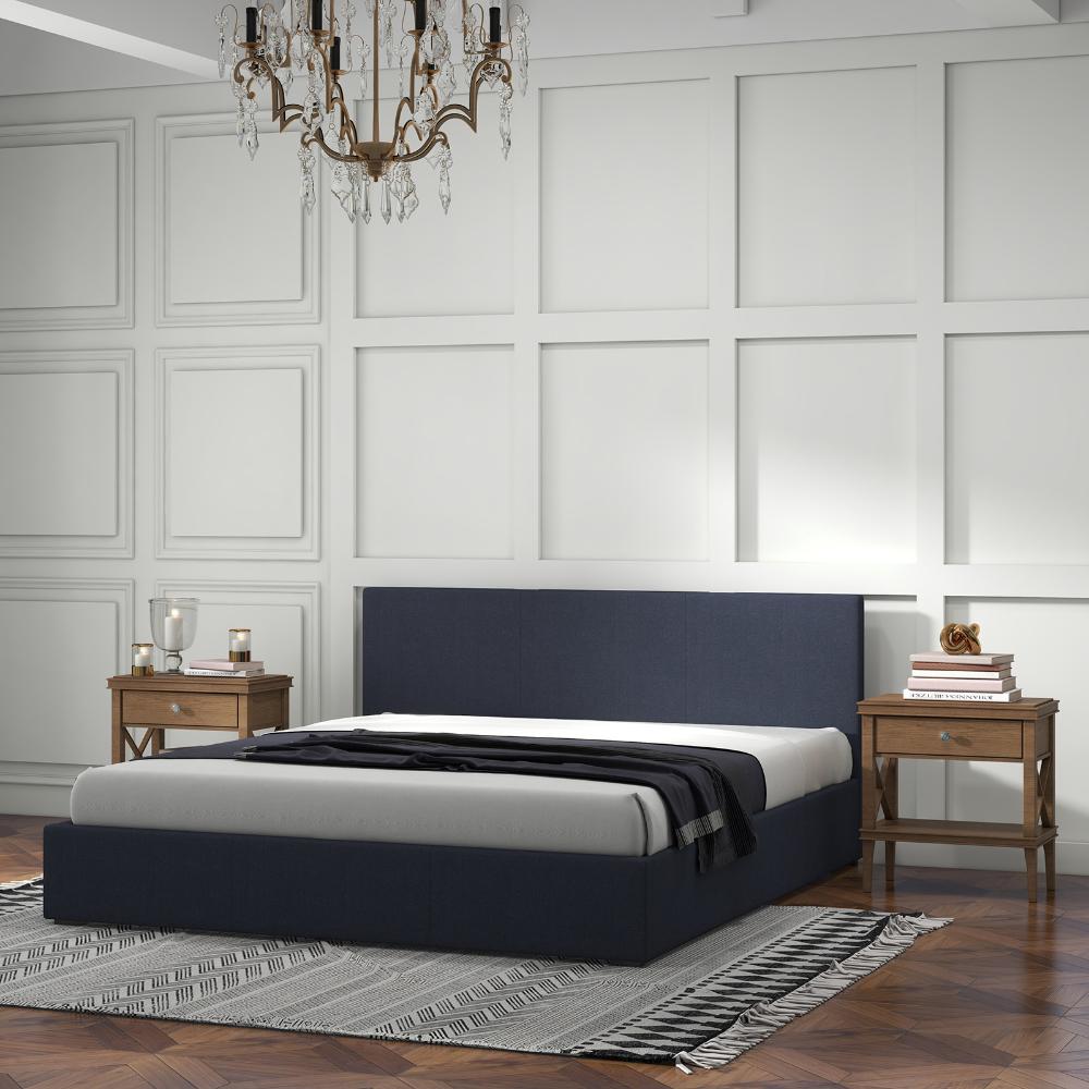 Milano Decor Luxury Gas Lift Bed With Headboard Charcoal