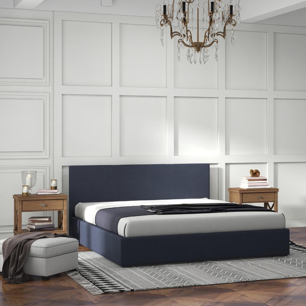 Milano Decor Luxury Gas Lift Bed With Headboard Charcoal