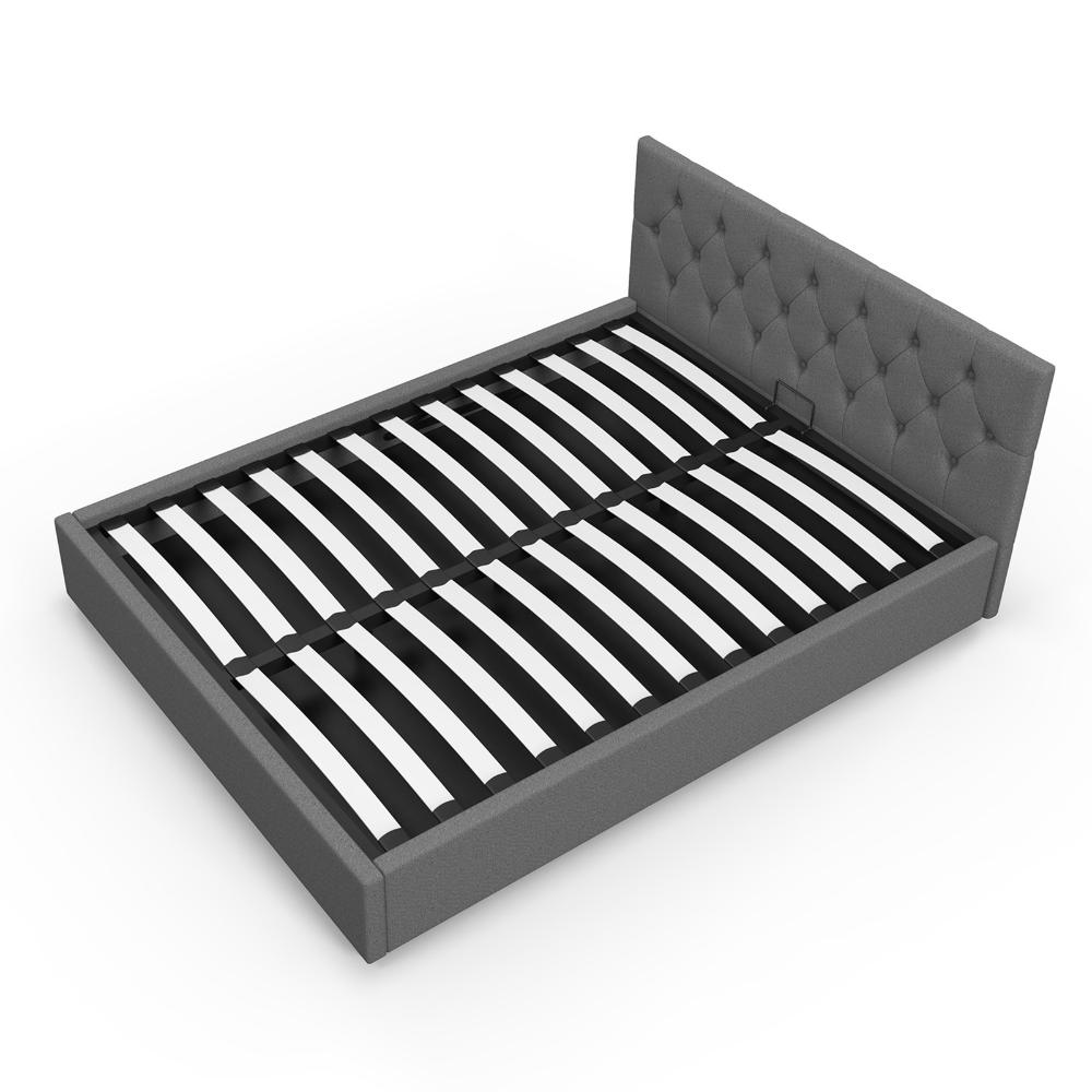 Milano Decor Capri Luxury Gas Lift Bed With Headboard Grey