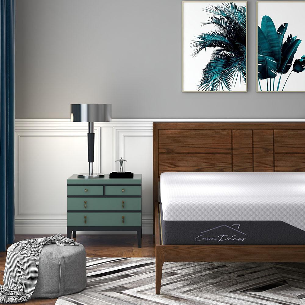 Cooling Foam Mattress on a bedframe in bedroom - House