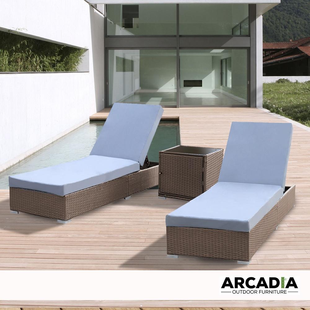 Arcadia Furniture Outdoor Rattan Sunlounge Set