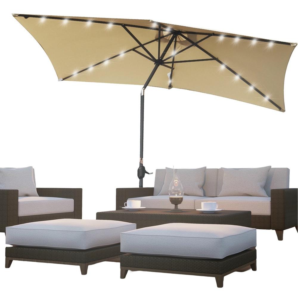 Arcadia Furniture Umbrella 3 Metre Umbrella With Solar Led Lights