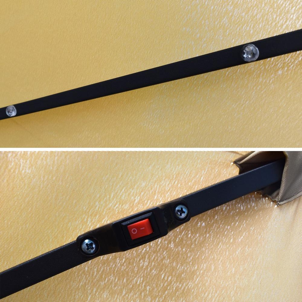 Arcadia Furniture Umbrella 3 Metre Umbrella With Solar Led Lights