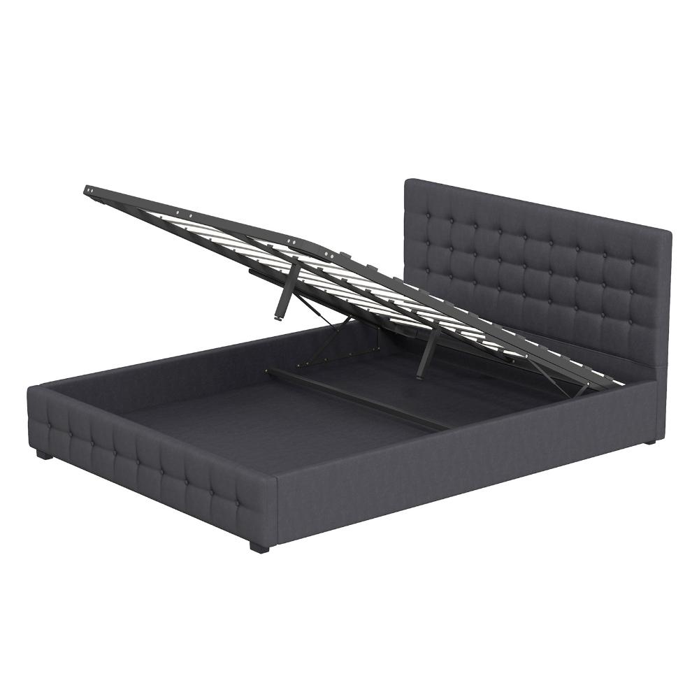 Milano Decor Eden Gas Lift Bed Charcoal - House
