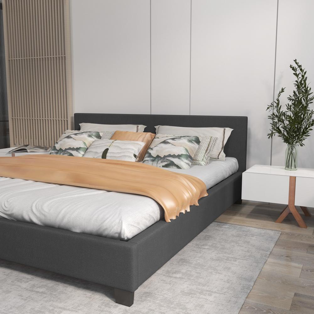 Milano Decor Sienna Luxury Bed With Headboard Charcoal