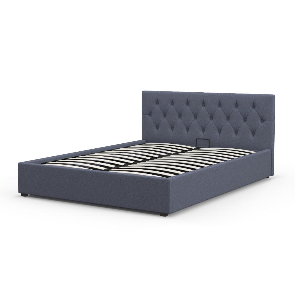 Capri Luxury Gas Lift Bed With Headboard Charcoal - House