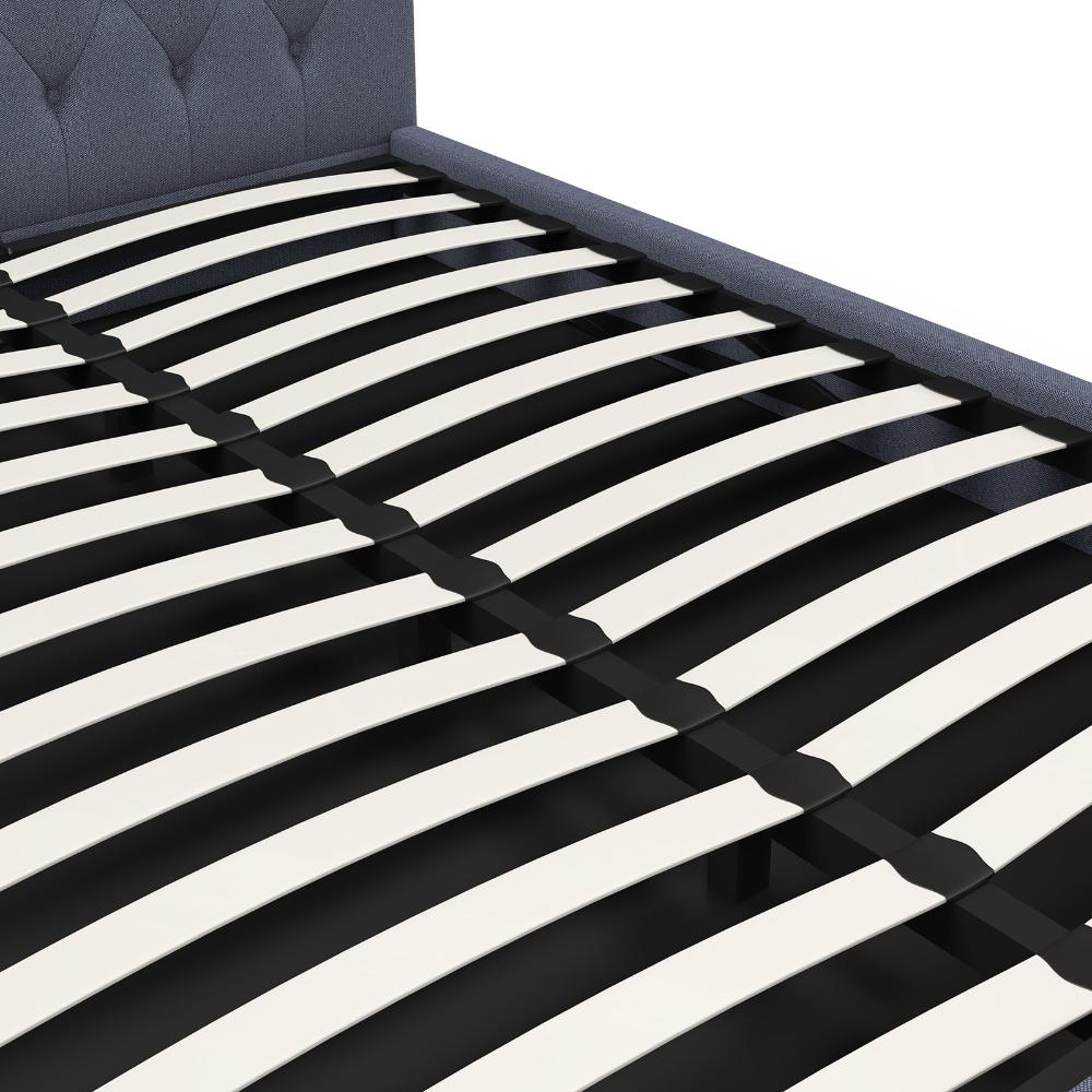 Milano Decor Capri Luxury Gas Lift Bed With Headboard Charcoal