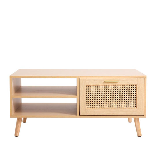 Casa Decor Santiago Rattan Coffee Table Oak - House