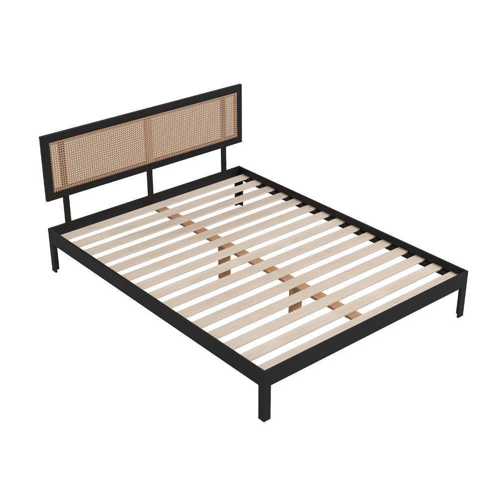 Casa Decor Tulum Rattan Bed Head With Solid Wooden Frame King