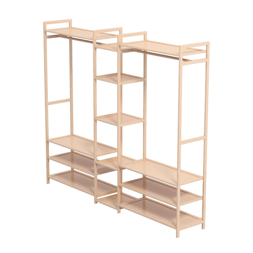 Milano Decor Multi Functional Bamboo Clothes Rack Oak