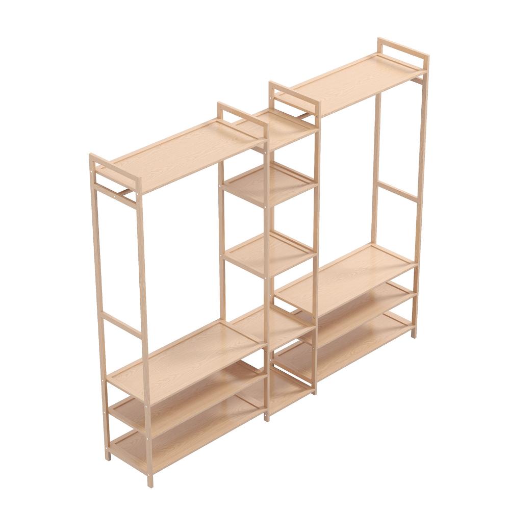 Milano Decor Multi Functional Bamboo Clothes Rack Oak