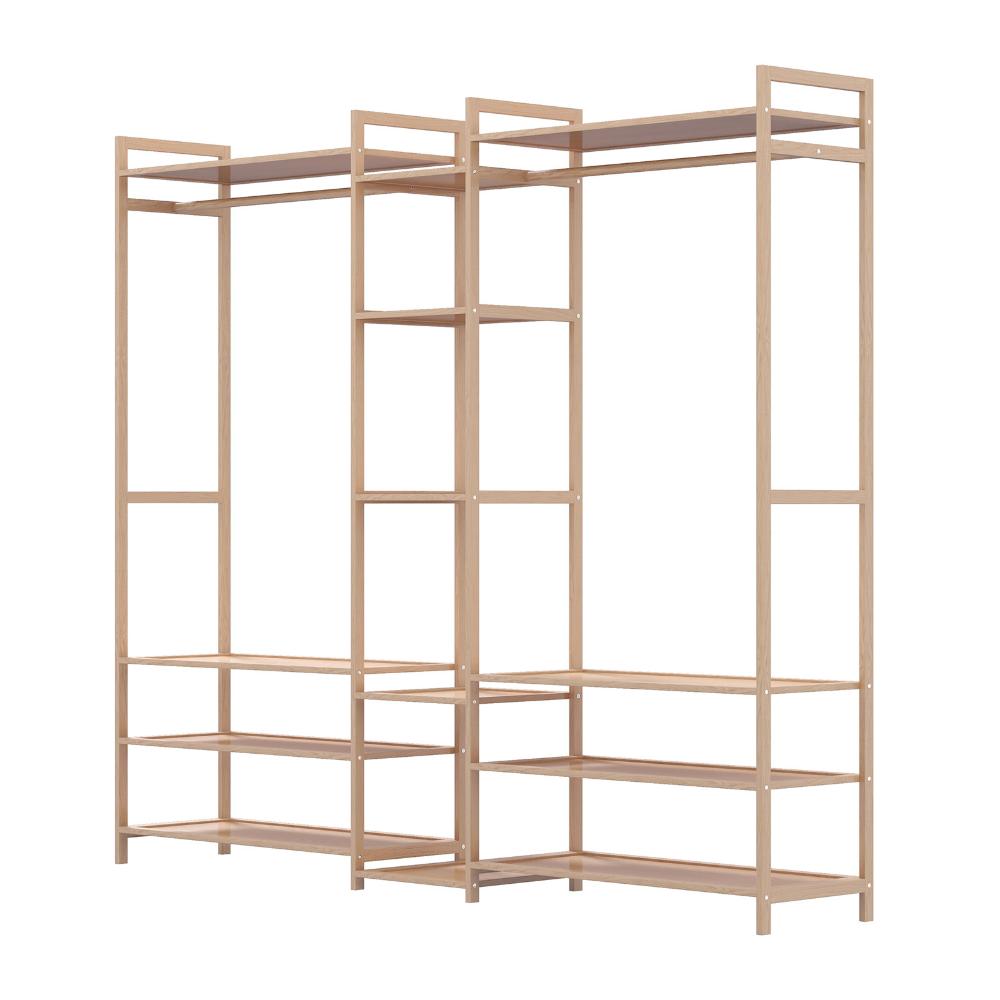 Milano Decor Multi Functional Bamboo Clothes Rack Oak