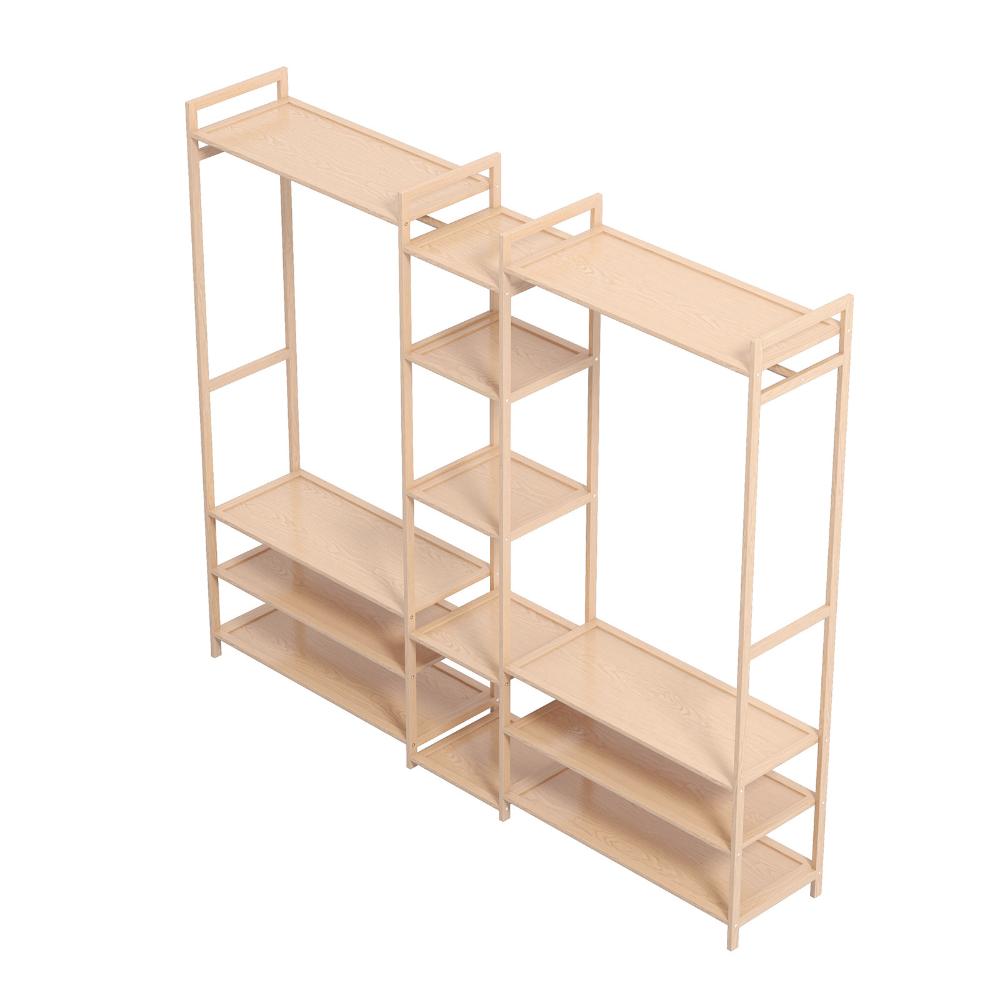 Milano Decor Multi Functional Bamboo Clothes Rack Oak