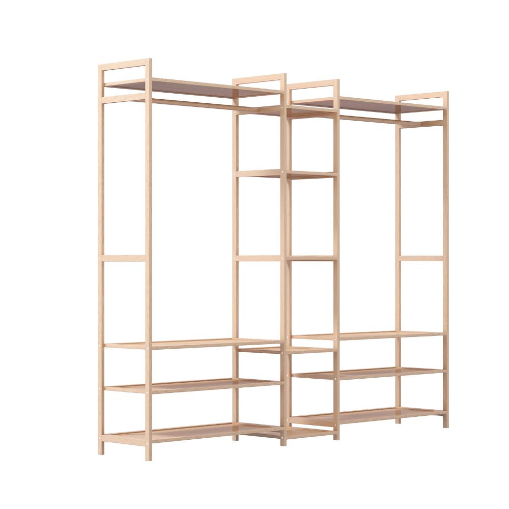 Milano Decor Multi Functional Bamboo Clothes Rack Oak