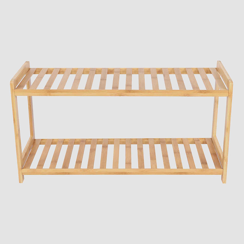 Casa Decor 2 Tier Bamboo Shoe Stool Oak
