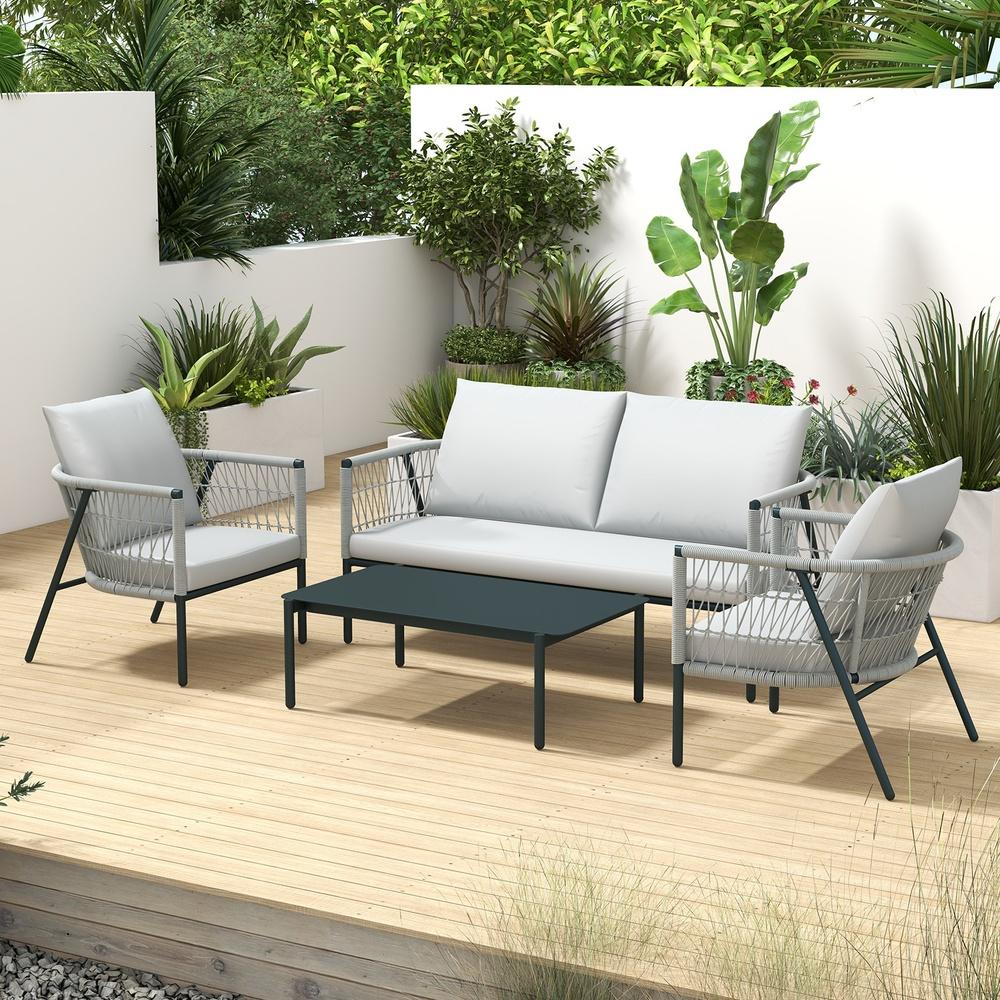 Arcadia Furniture 4 Piece Reims Ensemble Set Grey