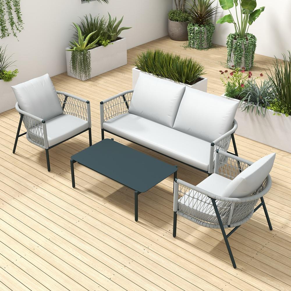 Arcadia Furniture 4 Piece Reims Ensemble Set Grey