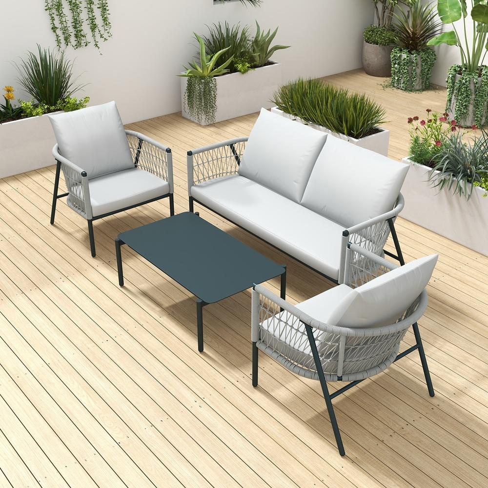 Arcadia Furniture 4 Piece Reims Ensemble Set Grey