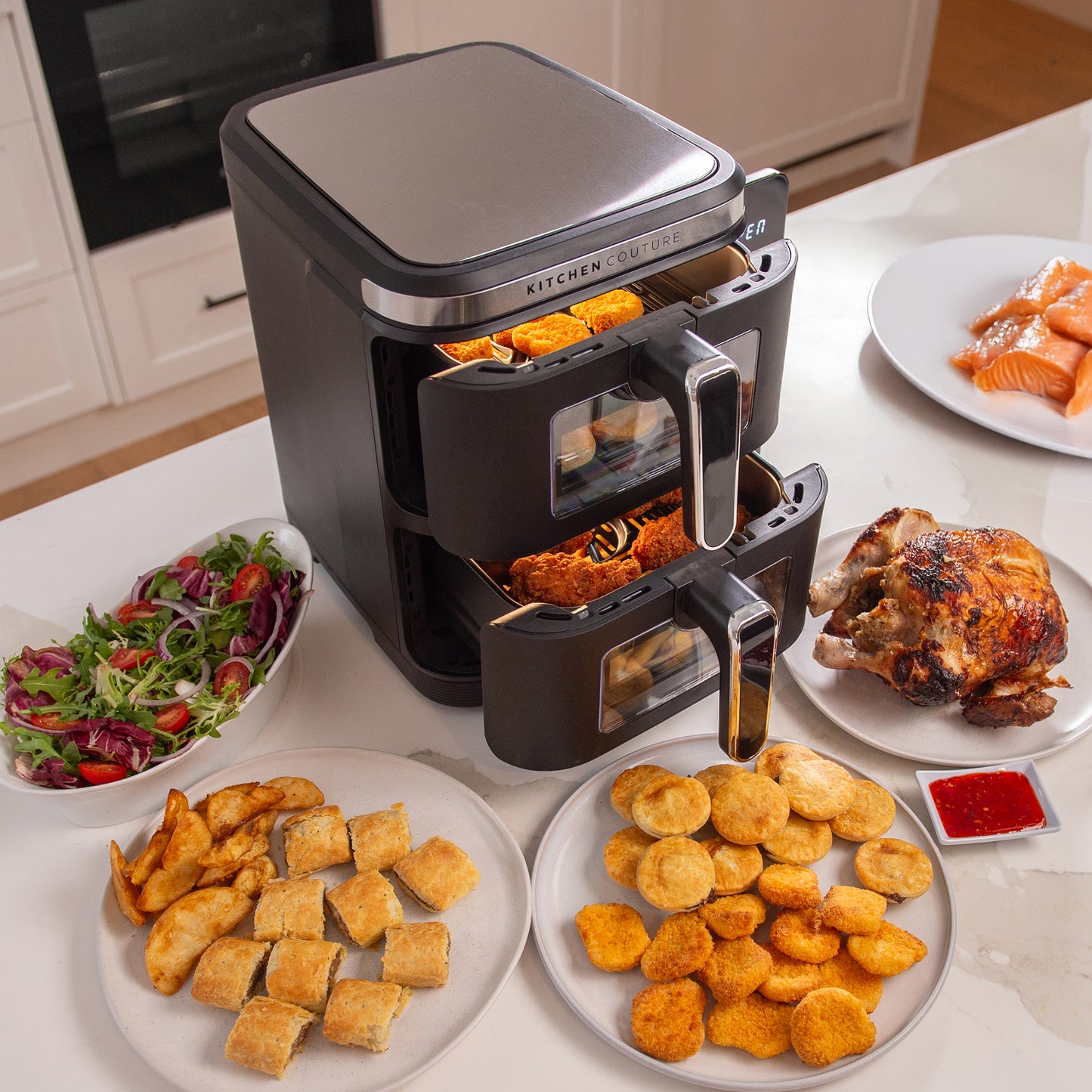 Kitchen Couture Clear View Vertex Dual Draw Air Fryer 11L