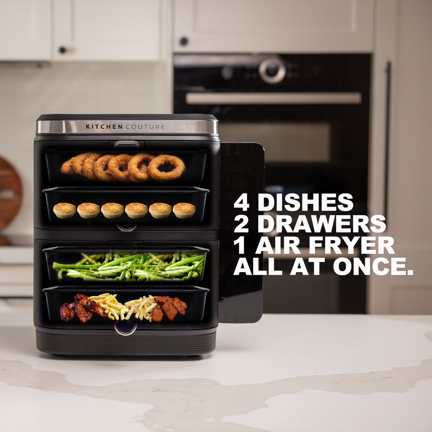 Kitchen Couture Clear View Vertex Dual Draw Air Fryer 11L