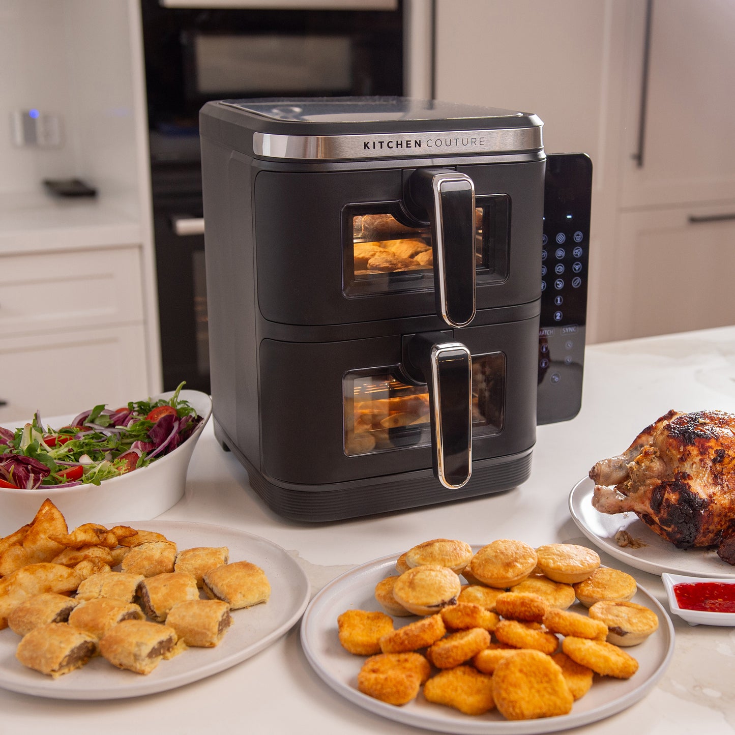 Kitchen Couture Clear View Vertex Dual Draw Air Fryer 11L