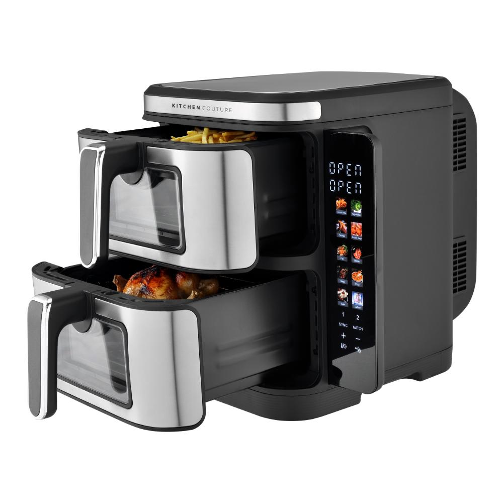 Kitchen Couture Clear View Vertex Dual Drawer Air Fryer 11L
