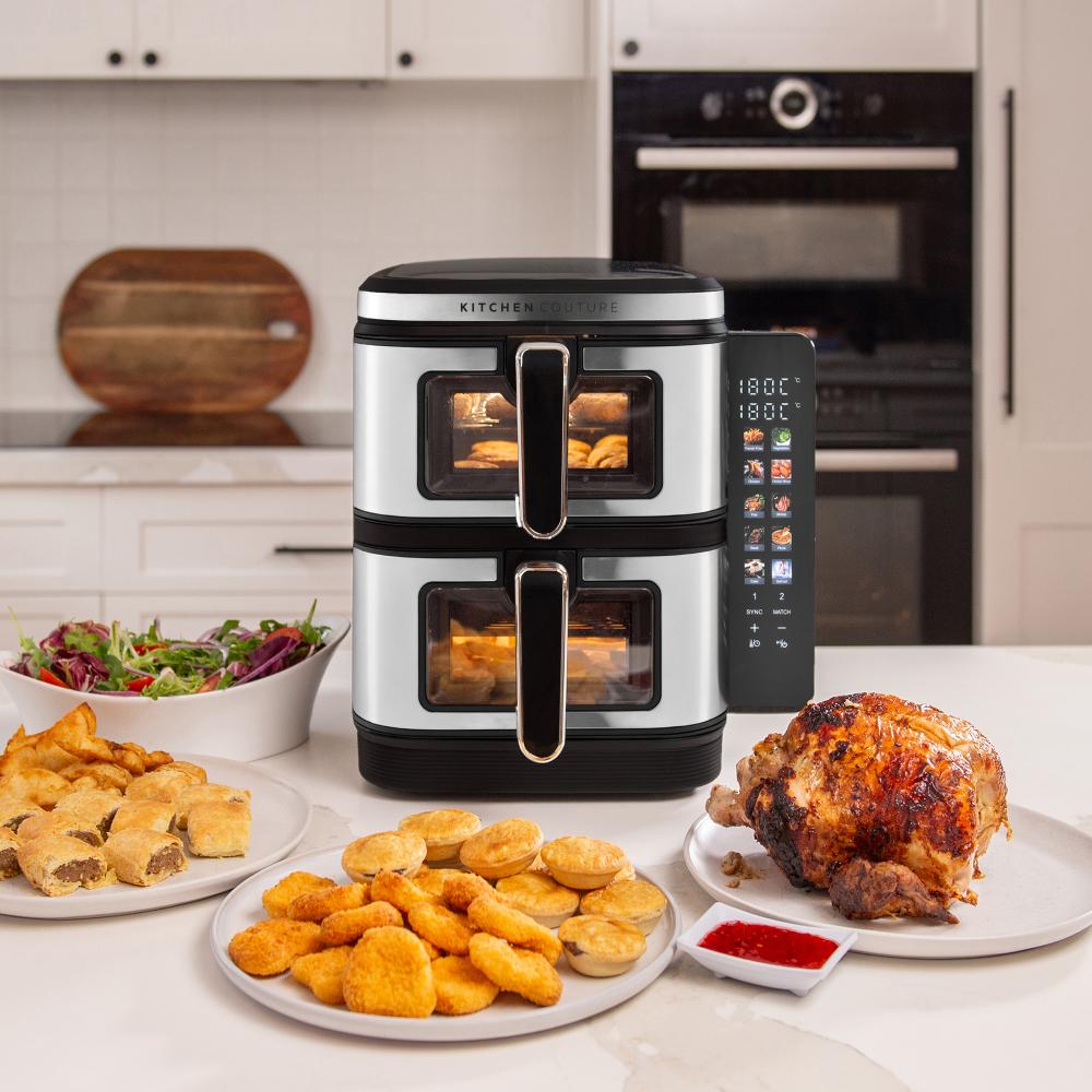 Kitchen Couture Clear View Vertex Dual Drawer Air Fryer 11L
