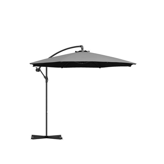 Milano Decor 3m Outdoor Umbrella Cantilever with Protective Cover Grey
