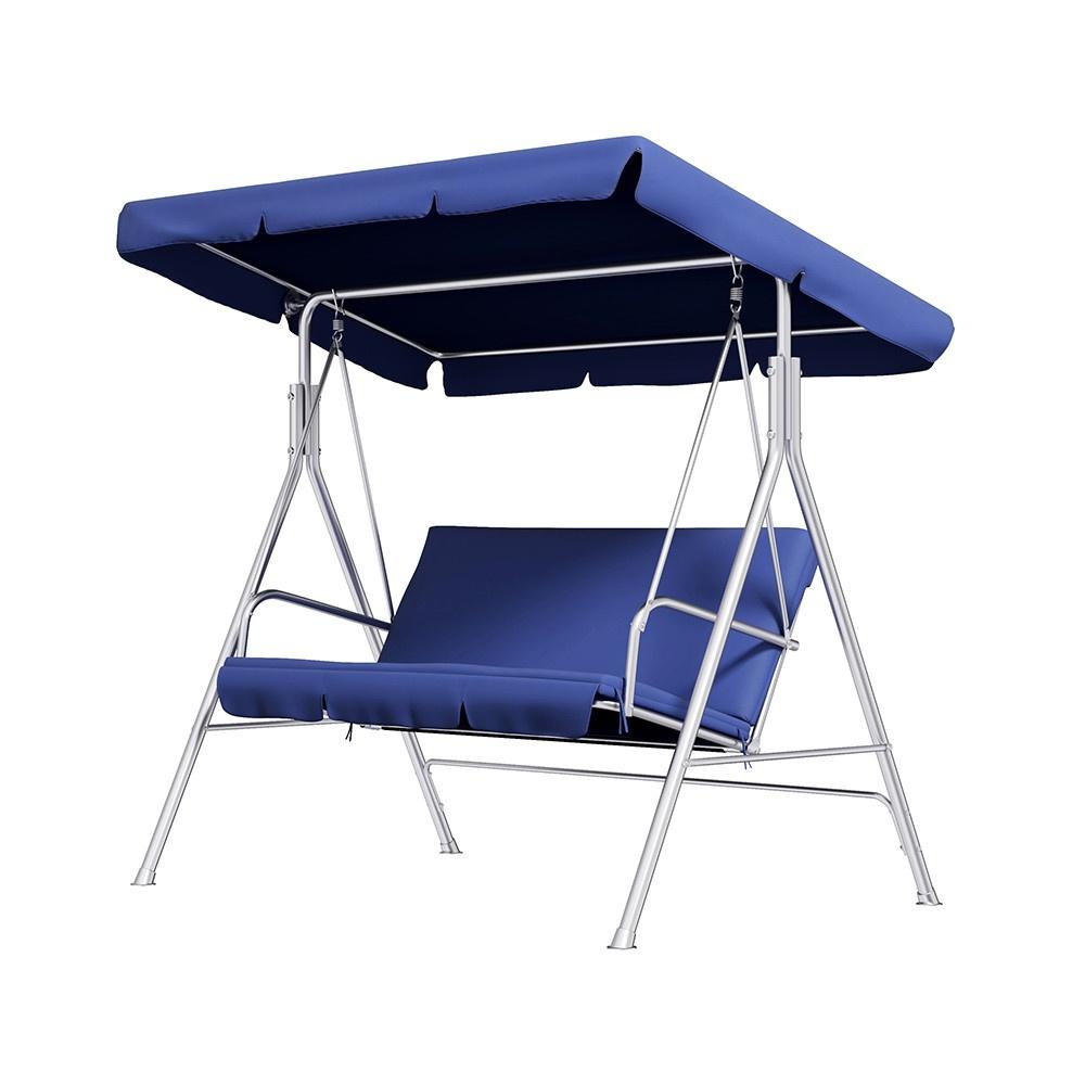 Milano Decor Outdoor 3 Seater Swing Bench Seat Dark Blue
