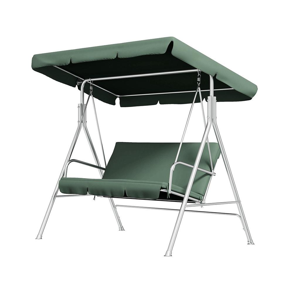 Milano Decor Outdoor 3 Seater Swing Bench Seat Dark Green