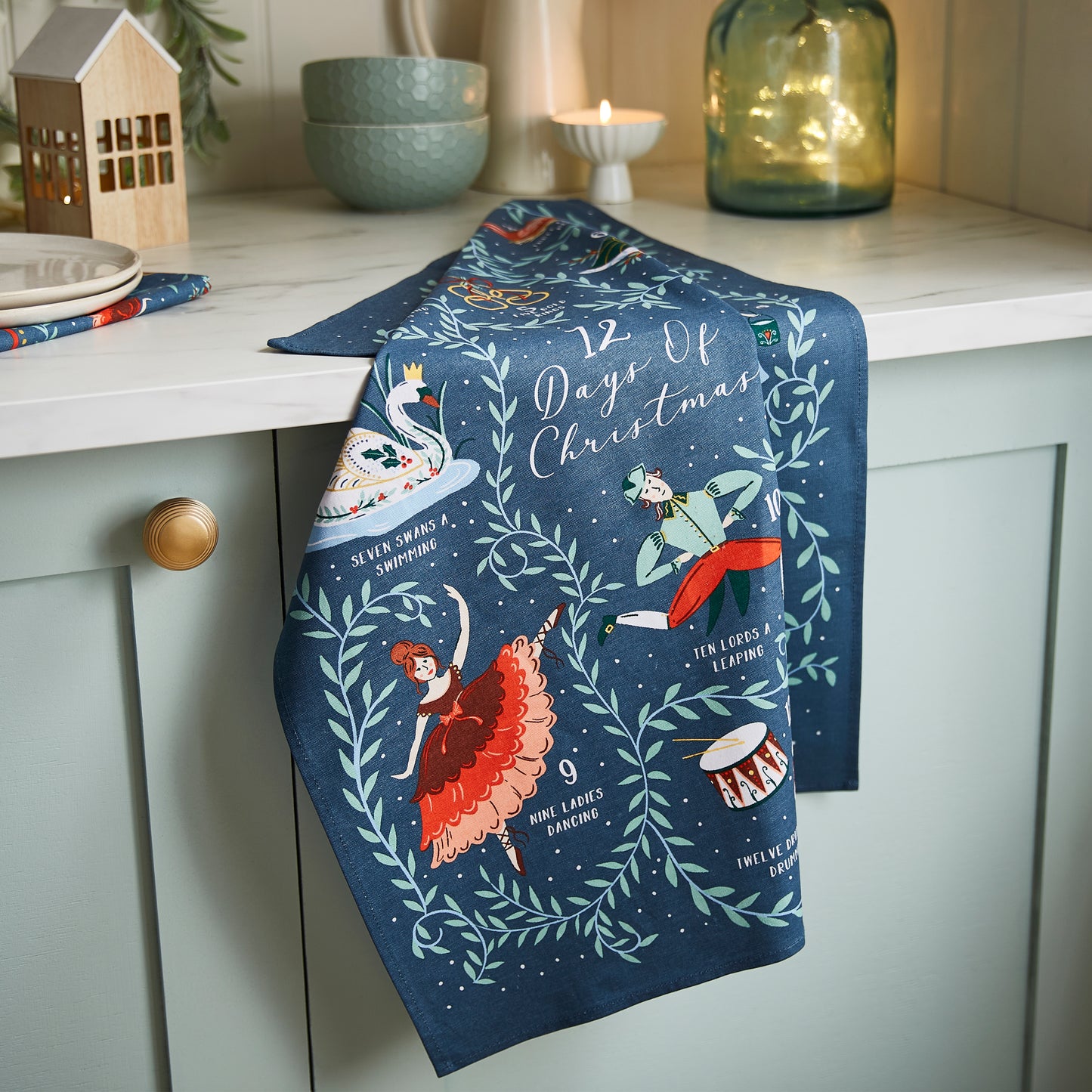 Ulster Weavers 12 Days Of Christmas Tea Towel