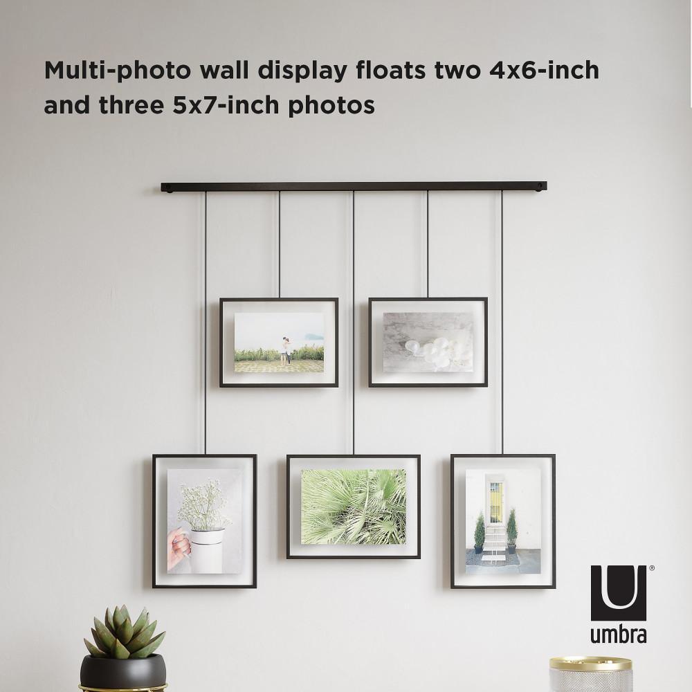 Umbra Exhibit Wall Set of 5 Picture Frame Black