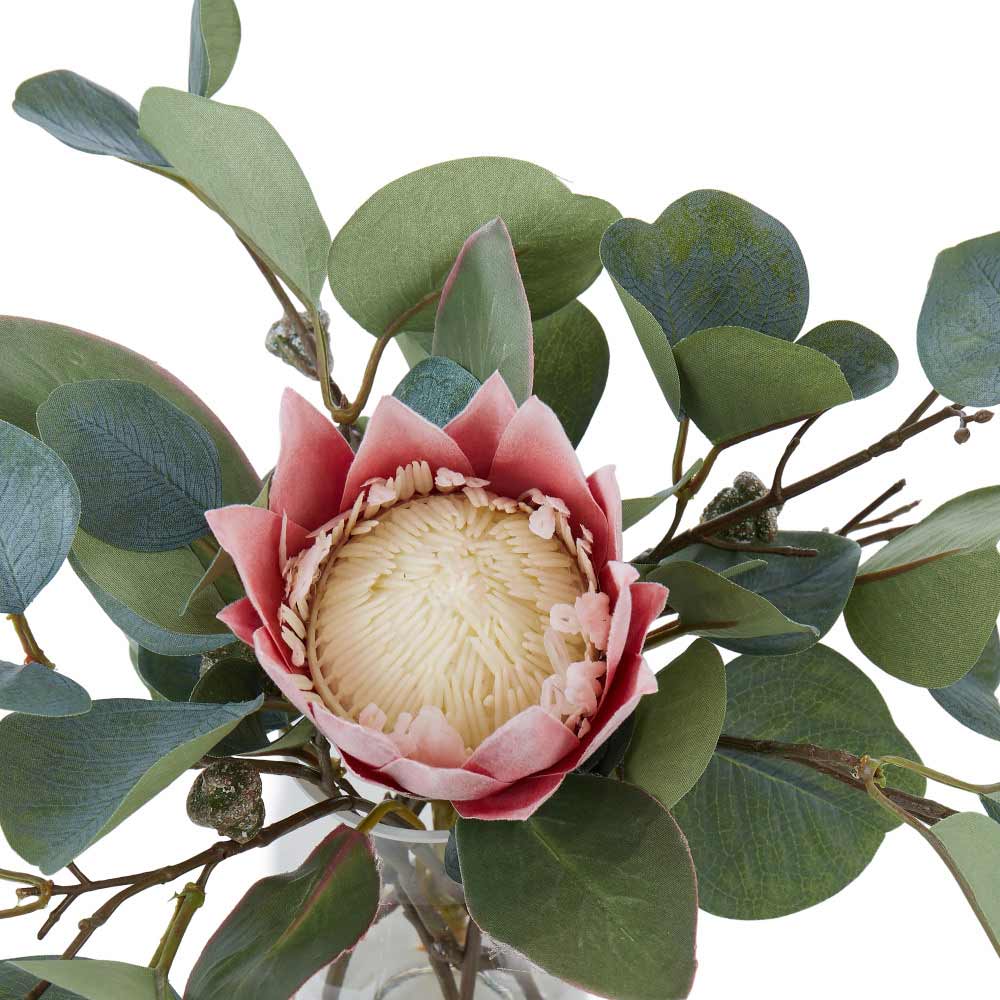 Rogue Protea Eucalyptus Mix-Adina Vase