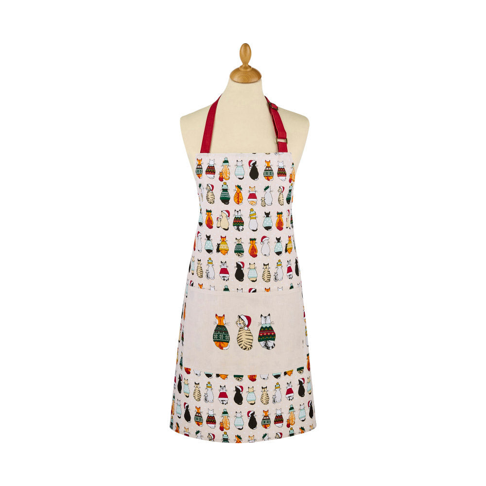 Ulster Weavers Christmas Cats in Waiting Cotton Apron