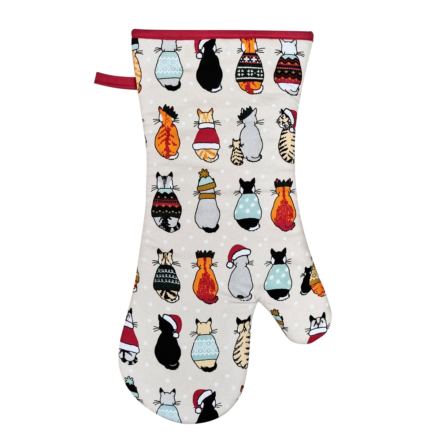 Ulster Weavers Christmas Cats in Waiting Gauntlet Oven Glove