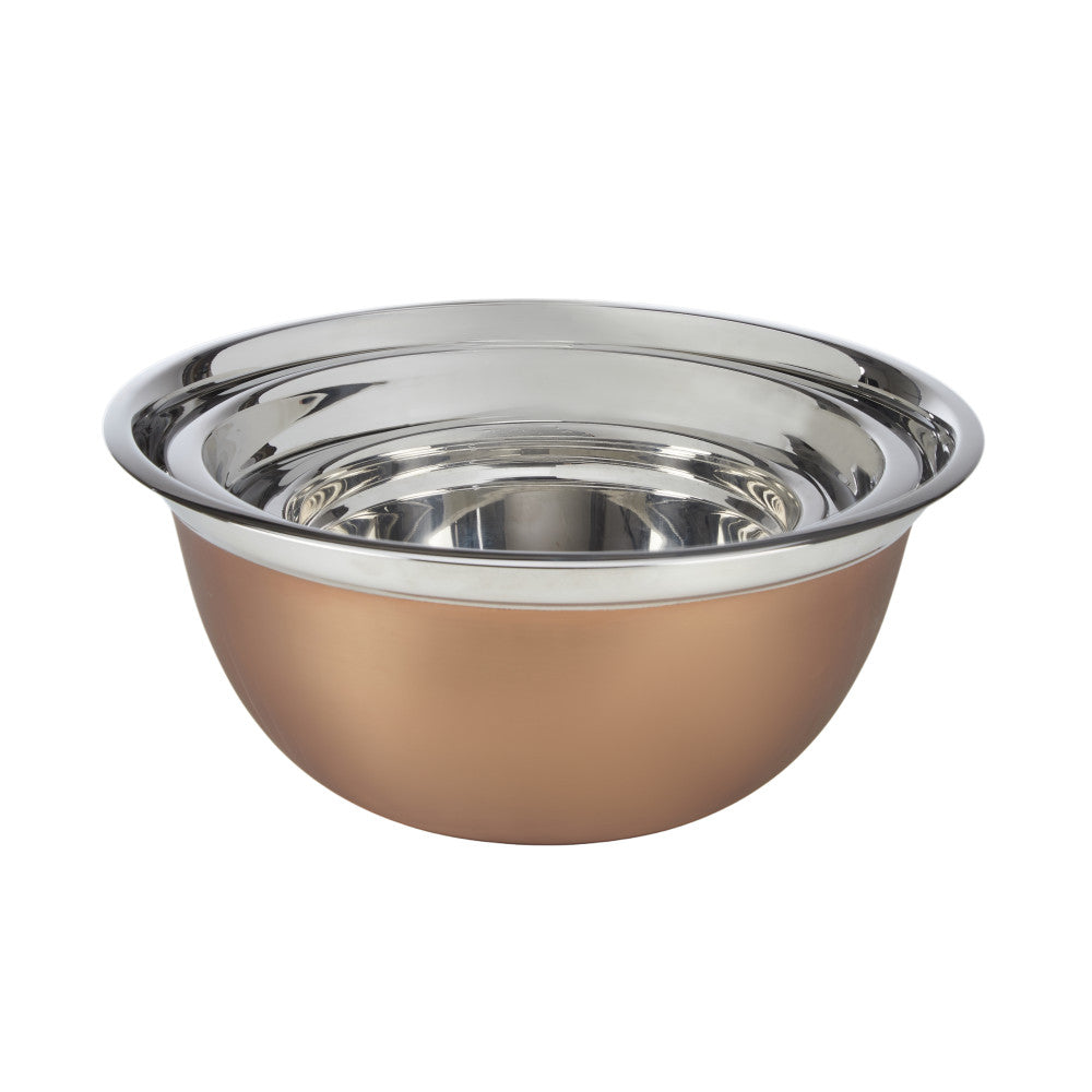 Academy Edwin Copper Tone 4 Piece Stainless Steel Mixing Bowl Set