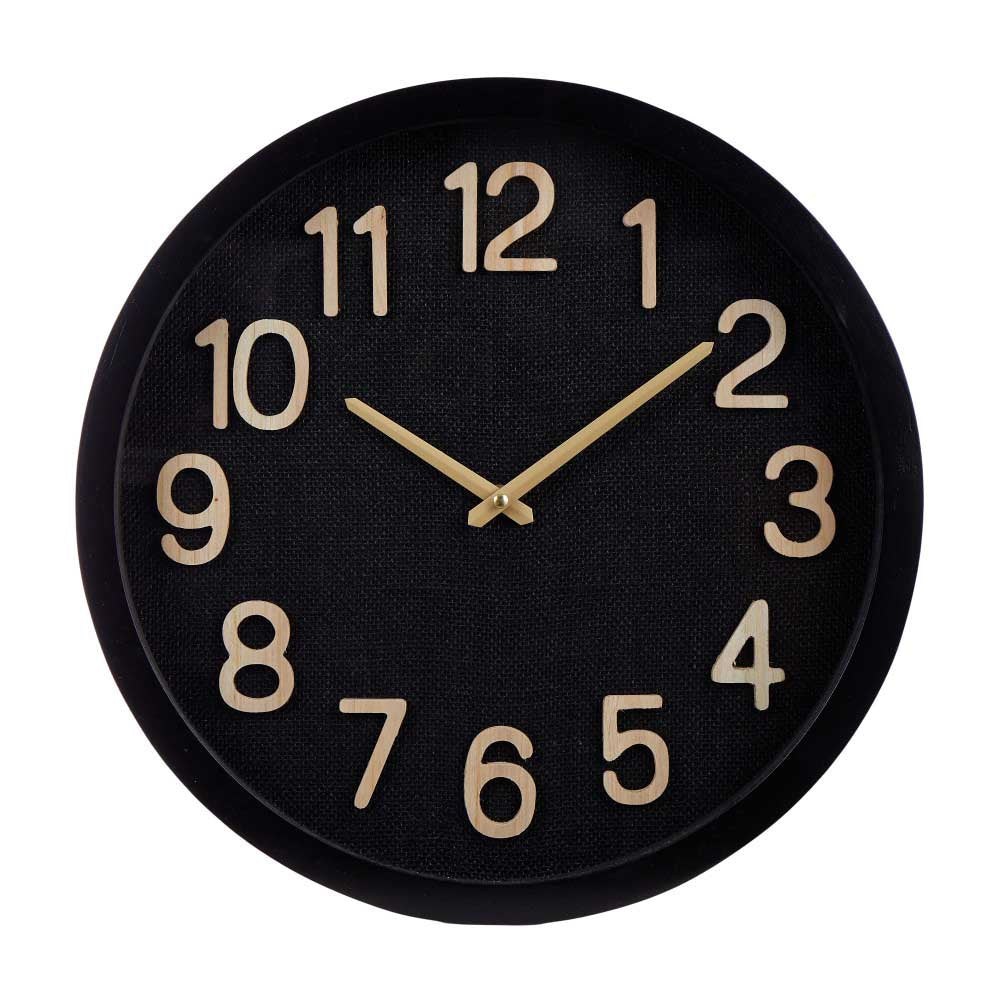 Amalfi Cunene Weave Wall Clock Black