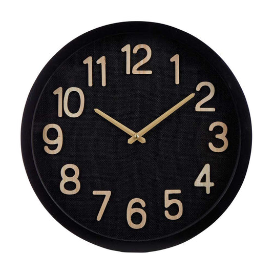 Amalfi Cunene Weave Wall Clock Black