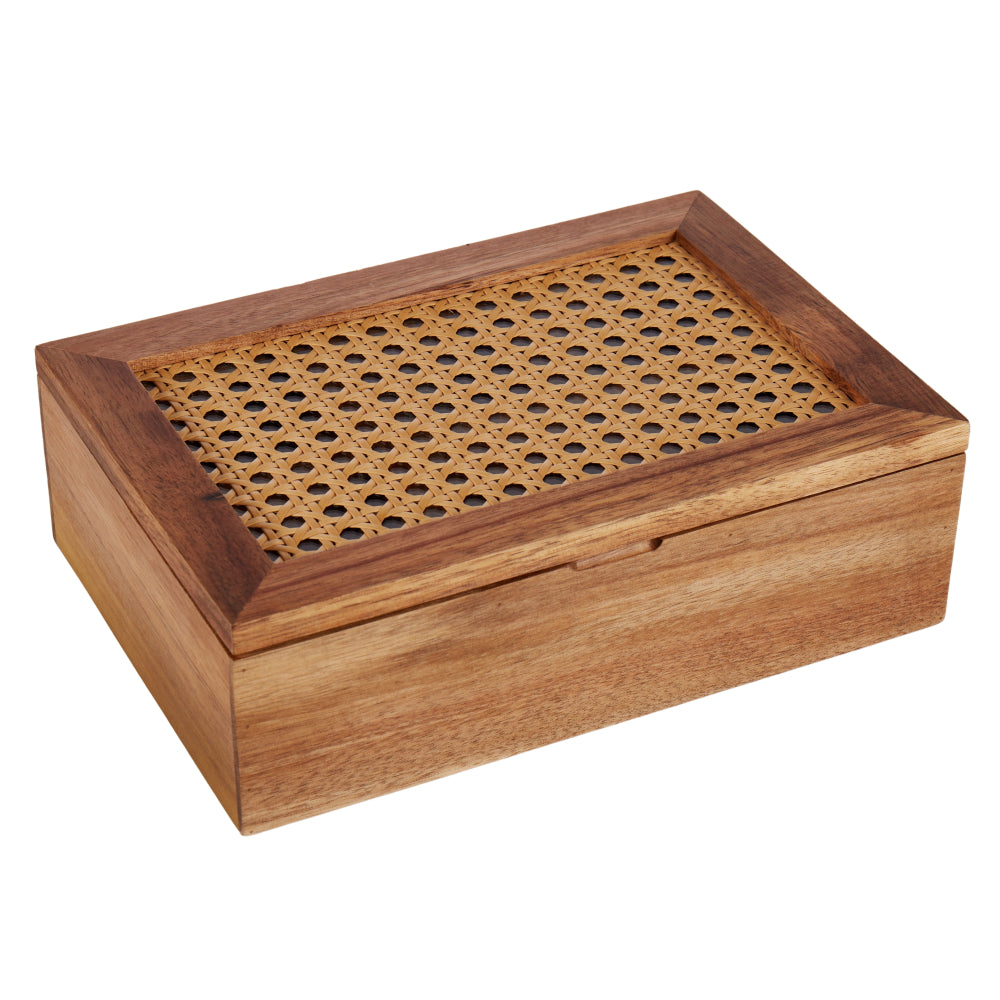 Amalfi Acacia & Rattan Tea Box